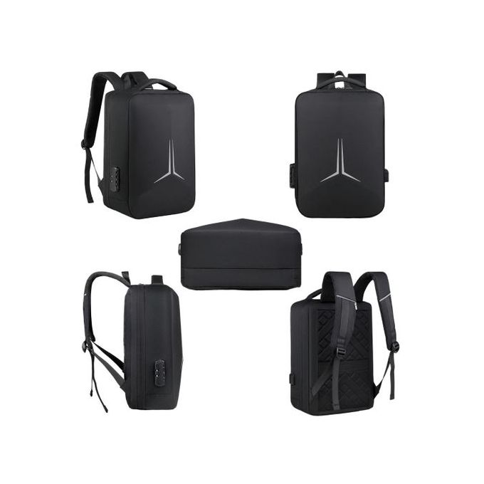 Sac à dos pour affaire voyage, Cartable étanche pour Pc portable + port USB, bag
